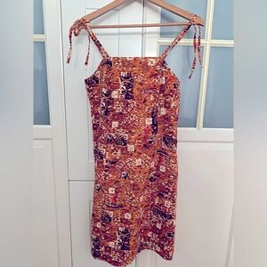 Pacific Island vibes! Preloved Printed sheath dress sz 4 ISAAC by Isaac Mizrahi